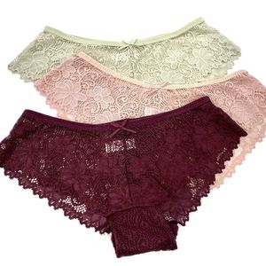 3 Lace Hipster Panties sexy high rise Panty women